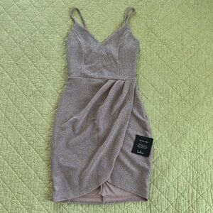 Lulus Elegant Sparkle Spaghetti Strap Dress